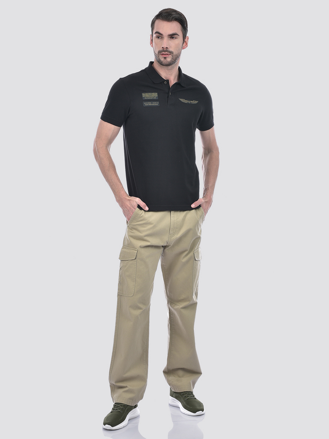 Numero Uno Men Applique Black T-Shirt